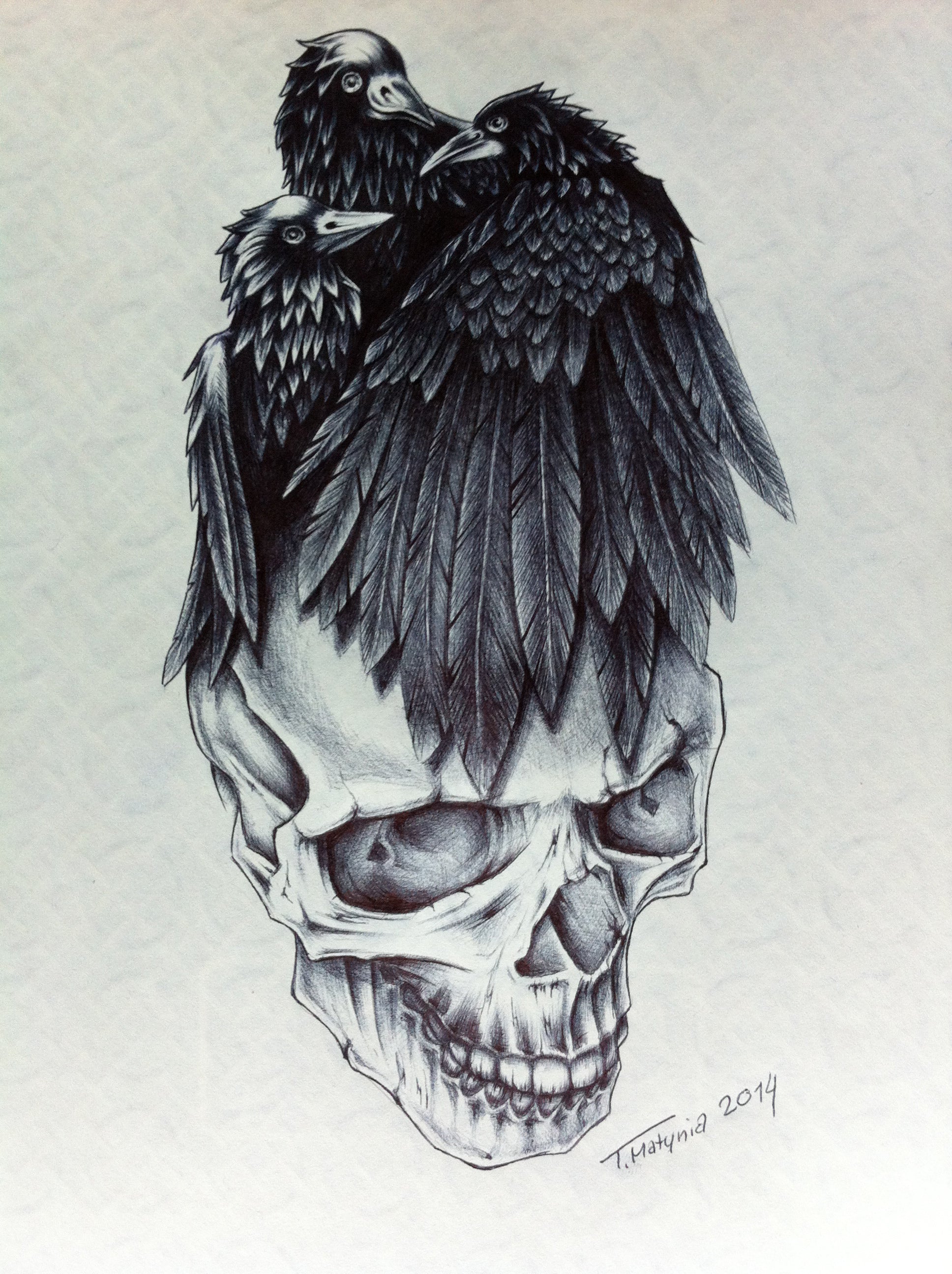 Skull Ravens €450 – Hell Tattoo Leuven